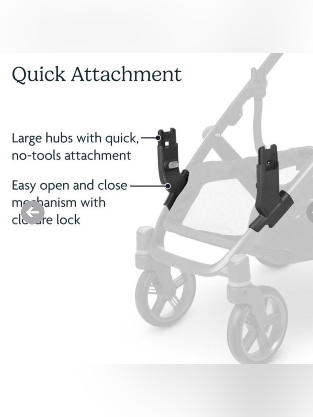 Stroller Car Seat Adapter for Kids Accessories - Black